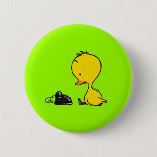 Telephone & Duck 6 Cm Round Badge