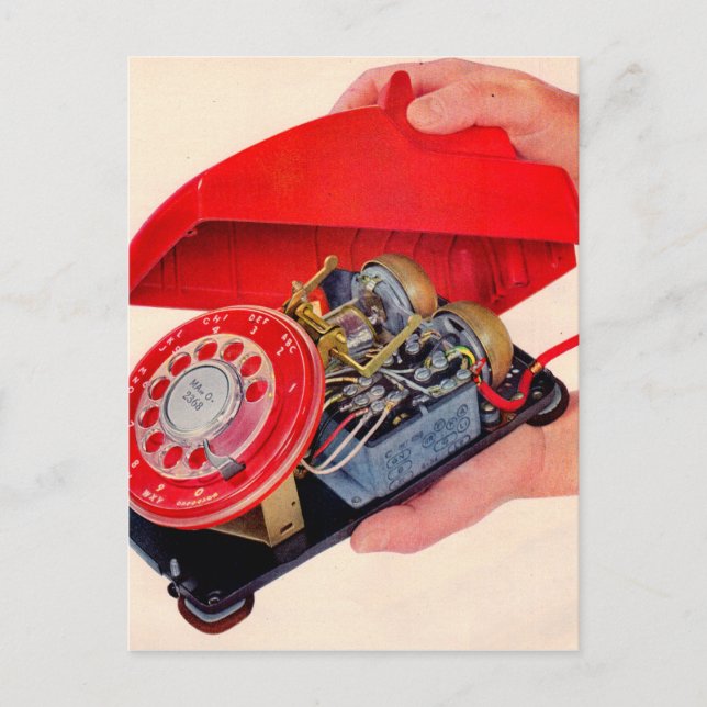 telephone guts revealed postcard (Front)