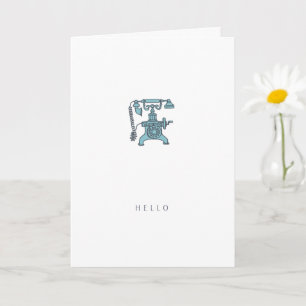 Telephone Hello Happy Birthday Greeting Card