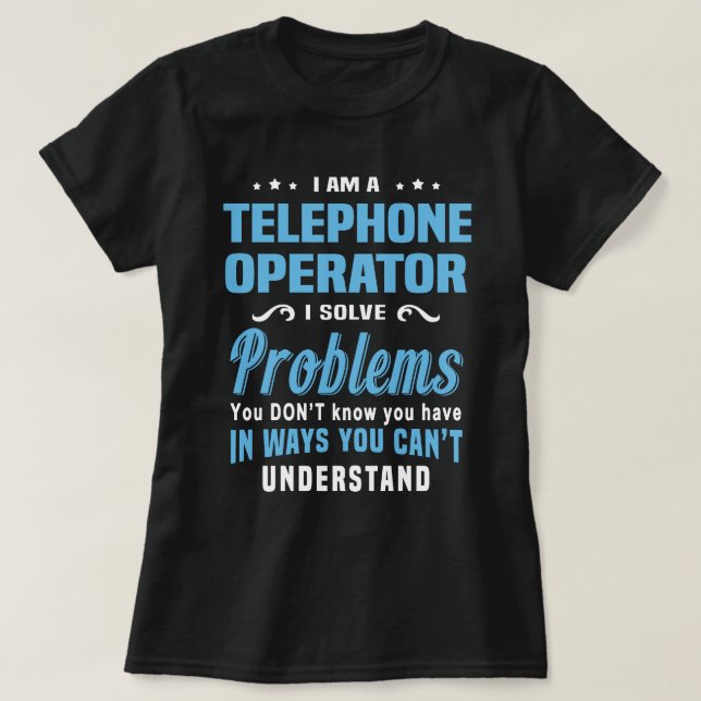 Telephone Operator T-Shirt (Design Front)