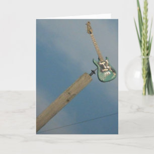 "Telephone Pole Guitar" Birthday Card