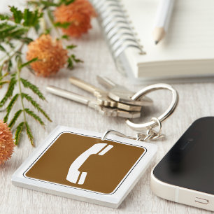 Telephone Road Sign Key Ring