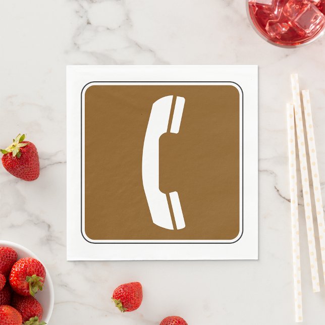 Telephone Road Sign Napkin (Creator Uploaded)