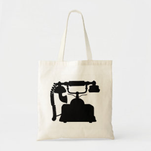 Telephone Silhouette Tote Bag