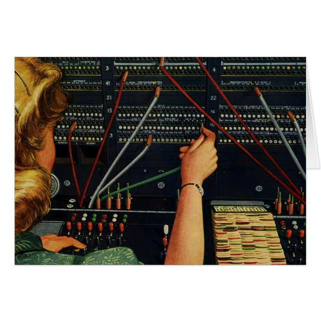 Telephone Switchboard Operator, Vintage Business (Front Horizontal)