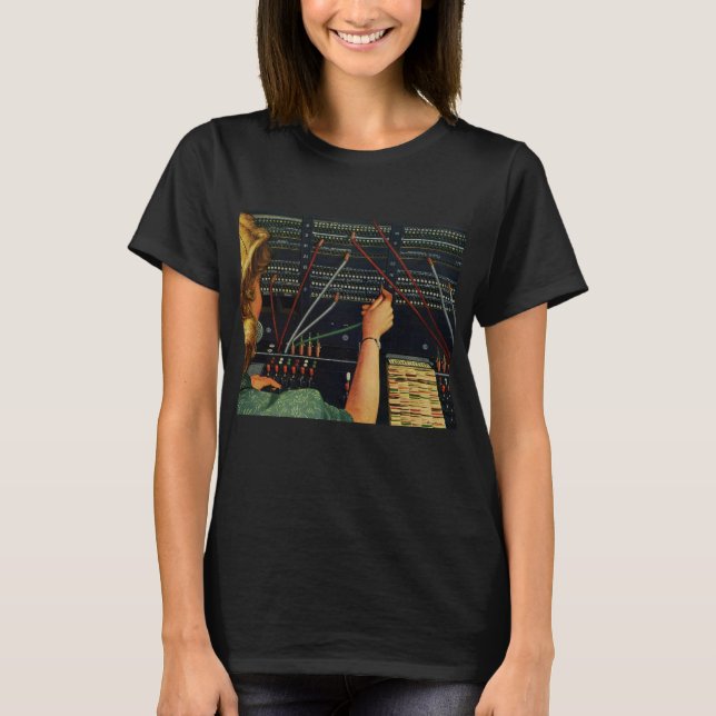 Telephone Switchboard Operator, Vintage Business T-Shirt (Front)