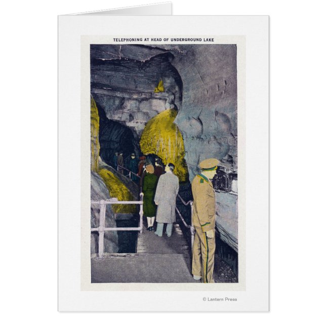 Telephoning at Head of Underground Lake (Front)