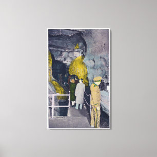 Telephoning at Head of Underground Lake Canvas Print