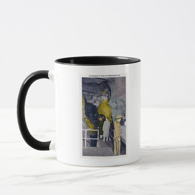 Telephoning at Head of Underground Lake Mug (Left)