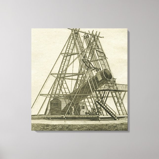 Telescope Antique SCIENCE EQUIPMENT 18TH CENTURY Canvas Print (Front)