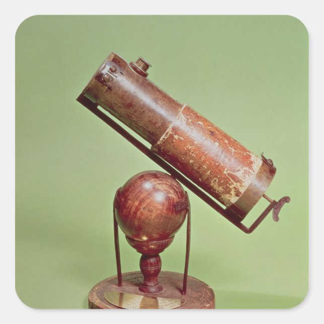 Telescope belonging to Sir Isaac Newton  1671 Square Sticker (Front)