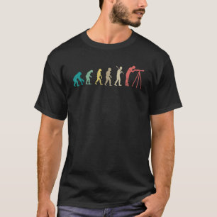 Telescope Evolution Astronomy Lovers Galaxy Retro T-Shirt