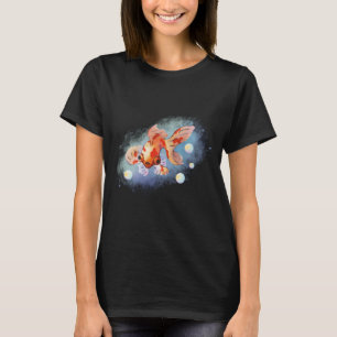 Telescope-Eyed Goldfish Watercolor Painting T-Shirt