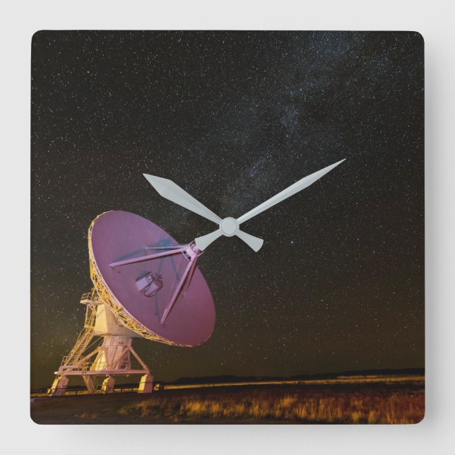 Telescope Milky Way | San Agustin New Mexico Square Wall Clock (Front)