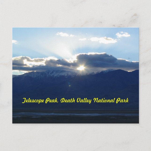 Telescope Peak in Death Valley Postcard (Front)
