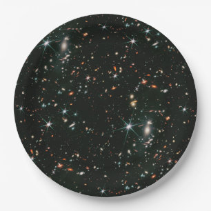 Telescopic Deep Space Galaxies Stars Paper Plate