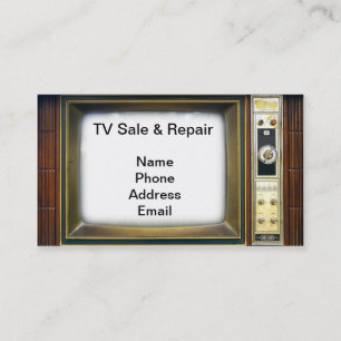 Television and Electronics Sale and Repair Service Business Card