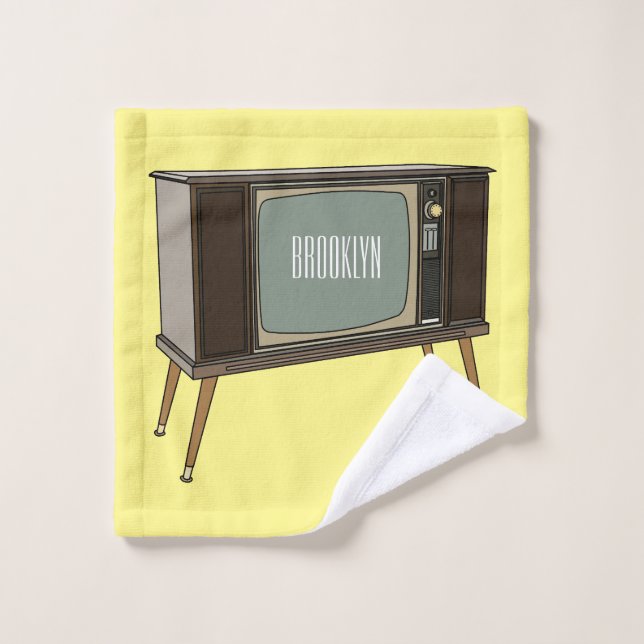 Television cartoon illustration bath towel set (Wash Cloth)
