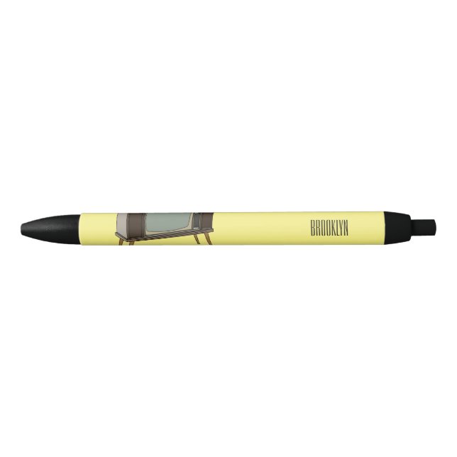 Television cartoon illustration black ink pen (Front)