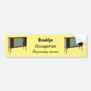 Television cartoon illustration bumper sticker