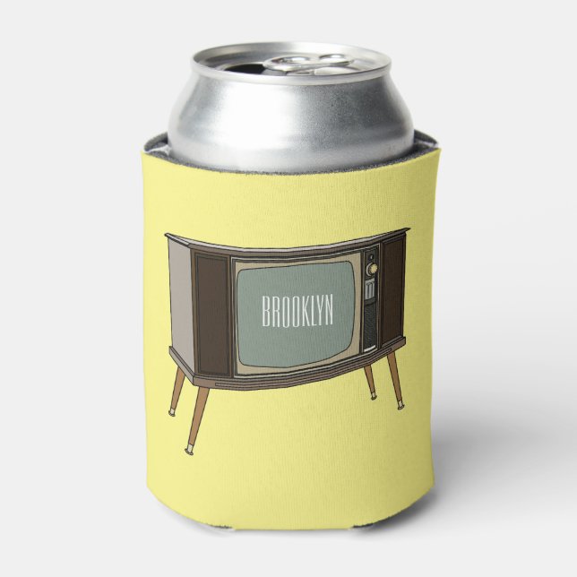 Television cartoon illustration can cooler (Can Front)