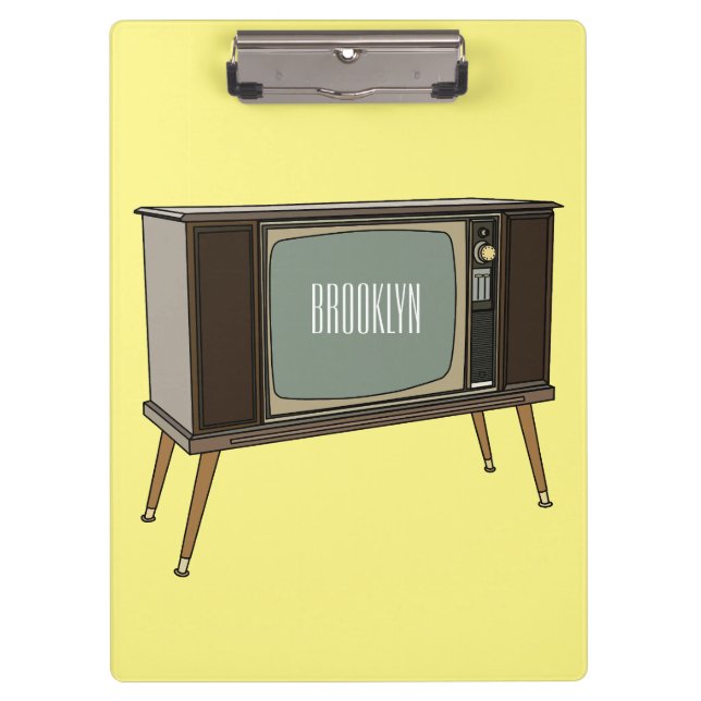 Television cartoon illustration clipboard (Front)