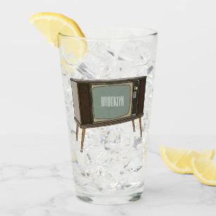 Television cartoon illustration glass