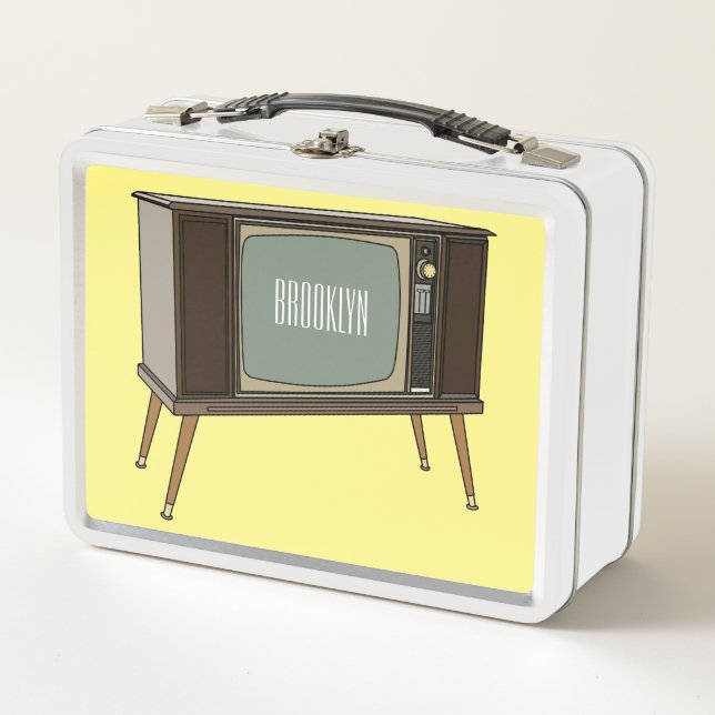 Television cartoon illustration metal lunch box (Front)