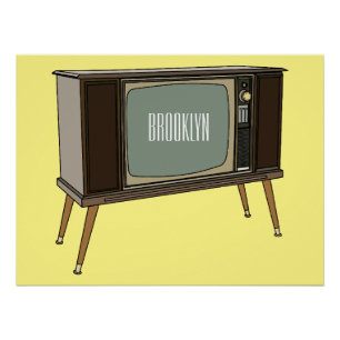 Television cartoon illustration poster