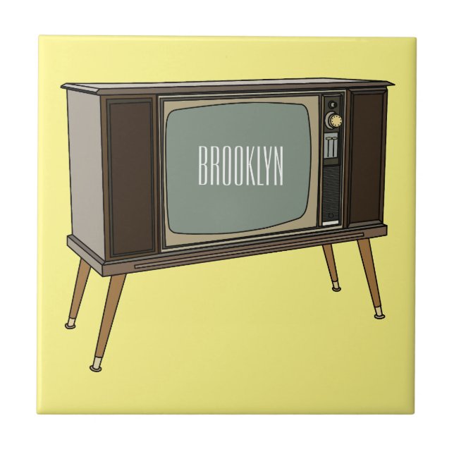 Television cartoon illustration tile (Front)