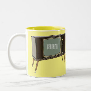 Television cartoon illustration Two-Tone coffee mug