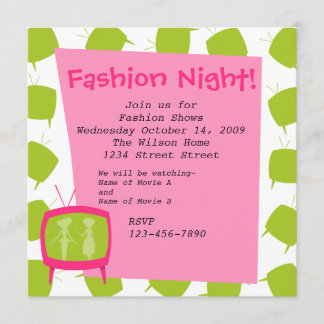 Television Fashion Moments 1 Invitation