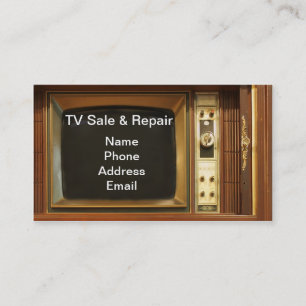 Television Sale and Repair Services Business Card