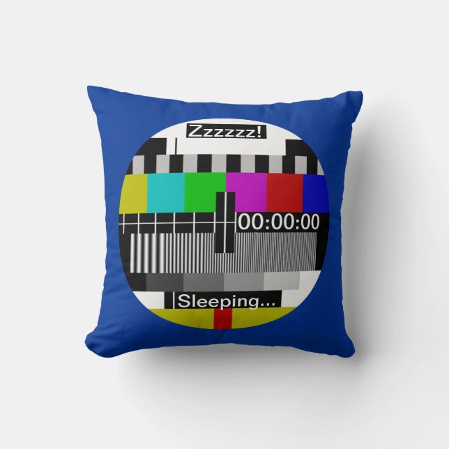 Television - Tv stand by test card Cushion (Front)