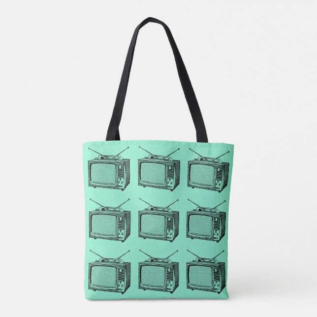 Televisor Vintage Illustration Tote bag (Back)