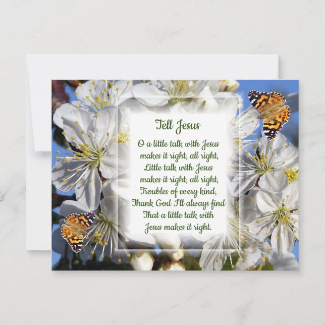 Tell Jesus!  Card (Front)
