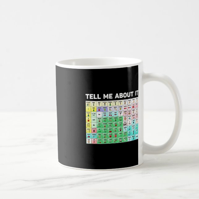 Tell Me About It Speech Language Pathology AAC Spe Coffee Mug (Right)