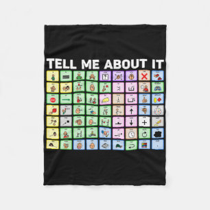 Tell Me About It Speech Language Pathology Aac Spe Fleece Blanket