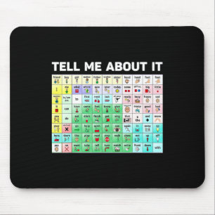 Tell Me About It Speech Language Pathology AAC Spe Mouse Mat