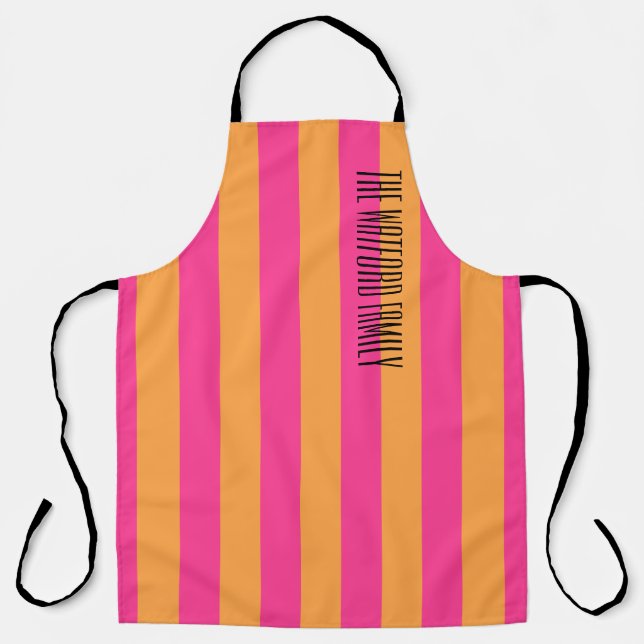 Tell Me Everything Pink & Orange Apron (Front)