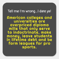 Tell me I'm wrong-American colleges & Universities