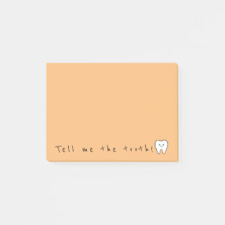 Tell me the tooth! post-it notes