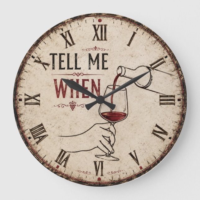 Tell Me When Win Large Clock (Front)