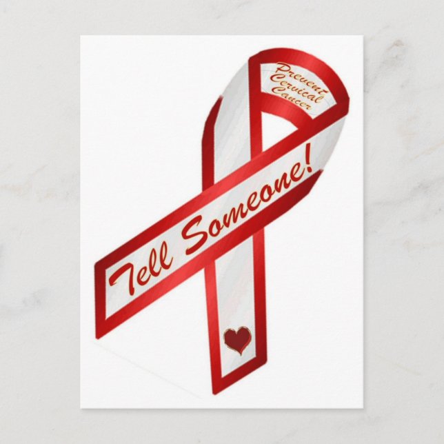  TELL SOMEONE!  HPV causes cervical cancer  Postcard (Front)