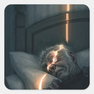 Tell-Tale Heart -- Evil Vulture Eye Square Sticker