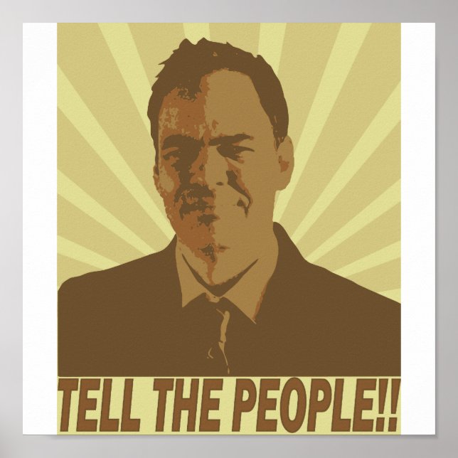 "Tell the people!!" Poster (Front)