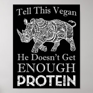 Tell This Vegan Enough Protein Vegan Bodybuilding  Poster