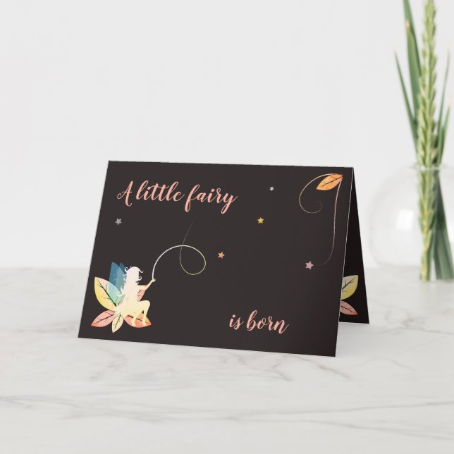Tell us about the birth of a little fairy invitation (Front)