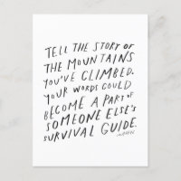 Tell your story - inspirational quote writer gift