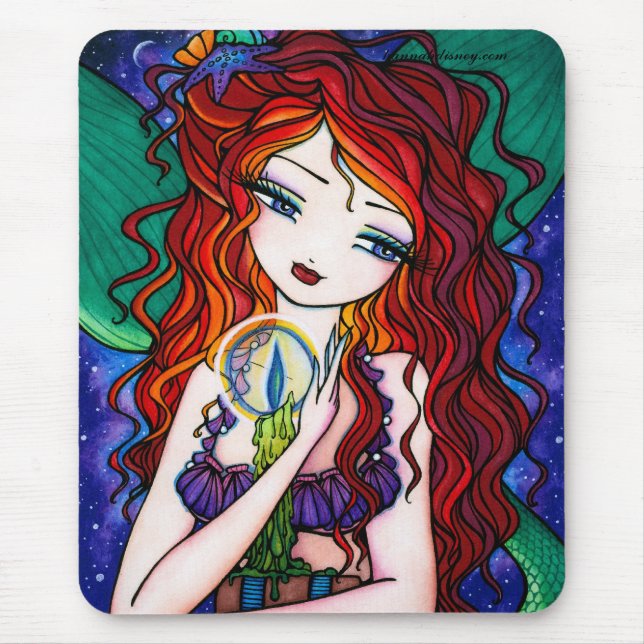 "Tellulah's Treasures" Mermaid Fantasy Fairy Mouse Mat (Front)